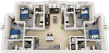 4 bedroom apartment floor plan